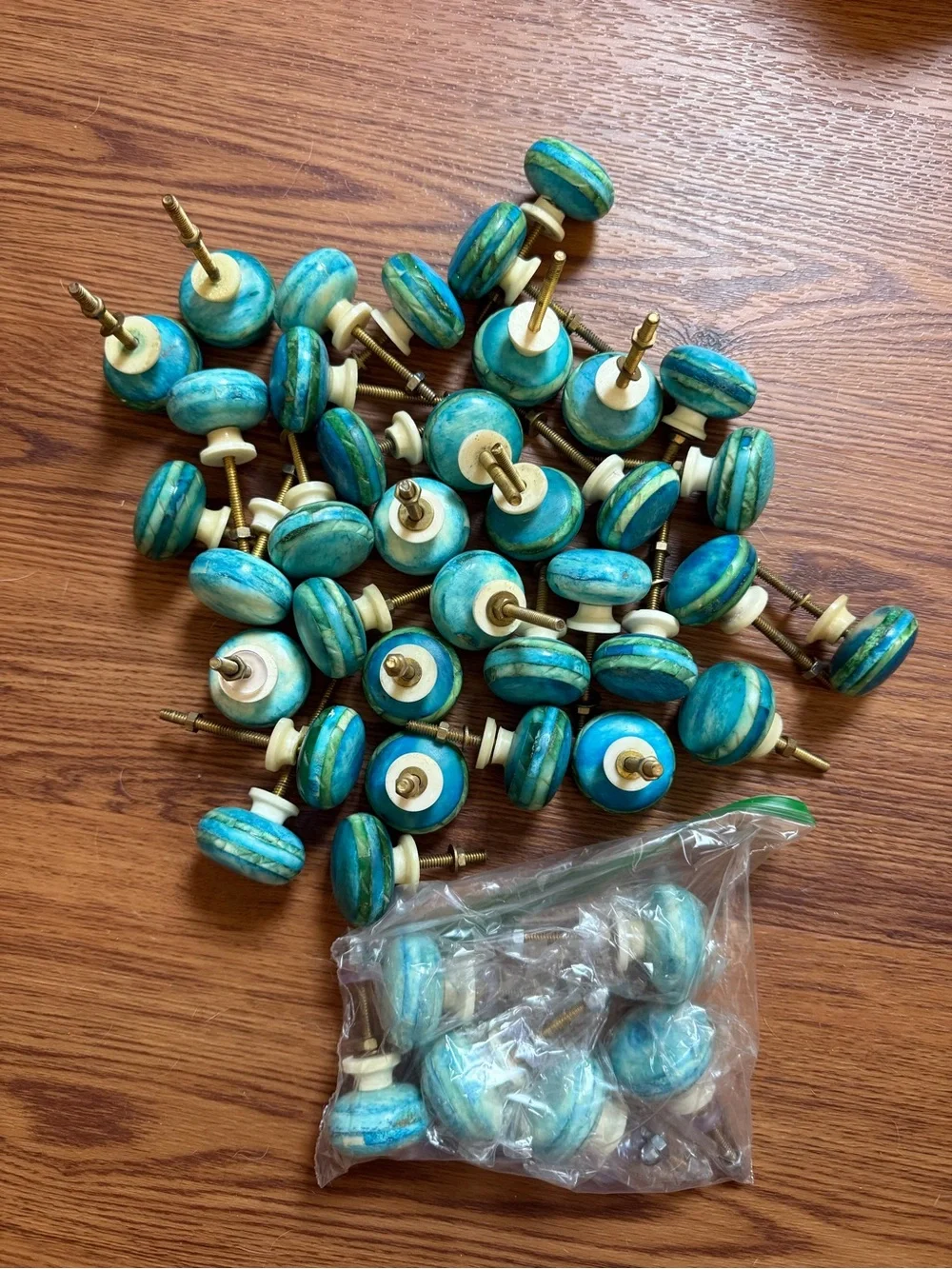 43 Anthropologie Decorative Turquoise Cabinet Knobs